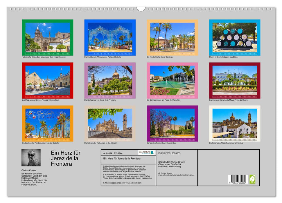Ein Herz für Jerez de la Frontera (CALVENDO Wandkalender 2026)