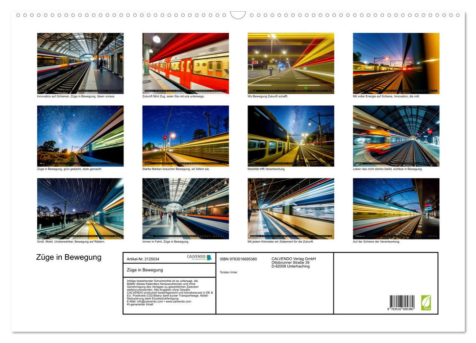 Züge in Bewegung (CALVENDO Wandkalender 2026)