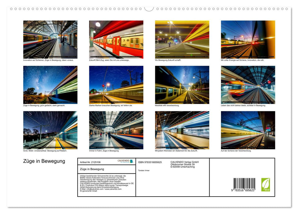 Züge in Bewegung (CALVENDO Premium Wandkalender 2026)