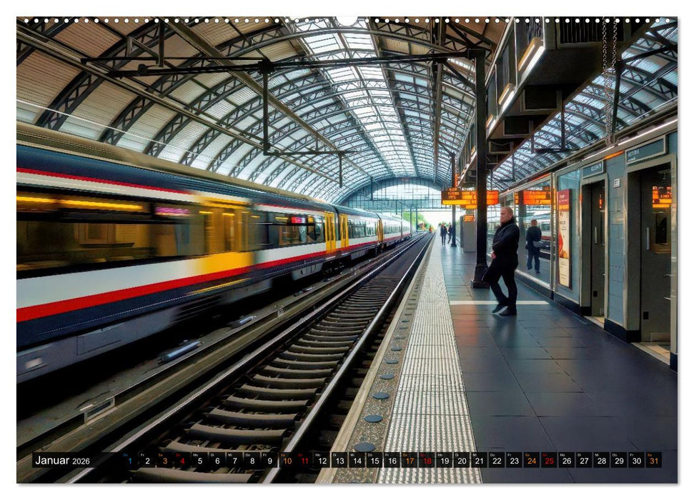Züge in Bewegung (CALVENDO Premium Wandkalender 2026)