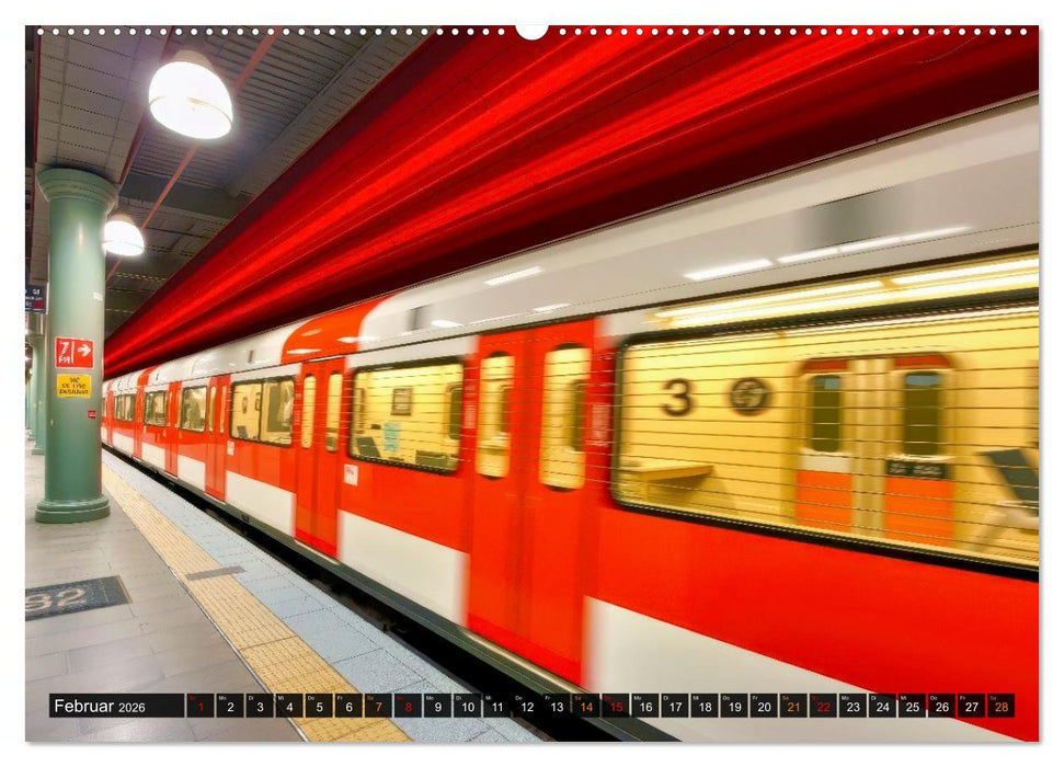 Züge in Bewegung (CALVENDO Premium Wandkalender 2026)