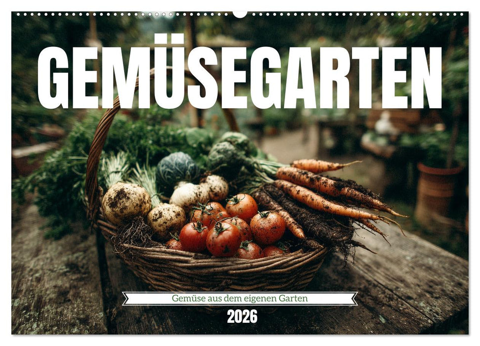 Gemüsegarten - Gemüse aus dem eigenen Garten (CALVENDO Wandkalender 2026)