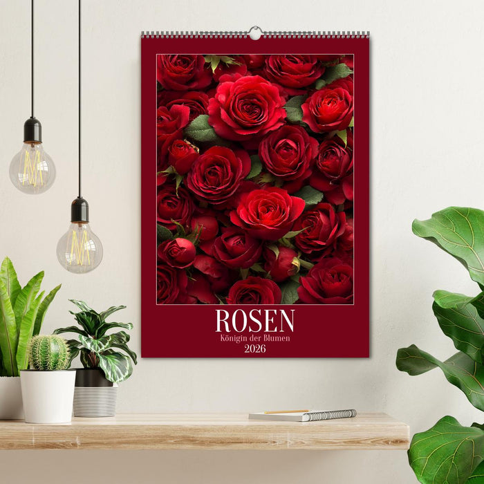 Rosen - Königin der Blumen (CALVENDO Wandkalender 2026)