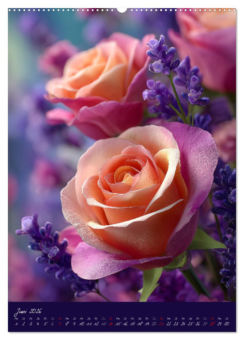 Rosen - Königin der Blumen (CALVENDO Wandkalender 2026)