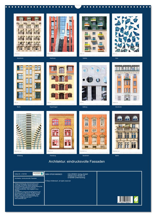 Architektur. eindrucksvolle Fassaden (CALVENDO Wandkalender 2026)