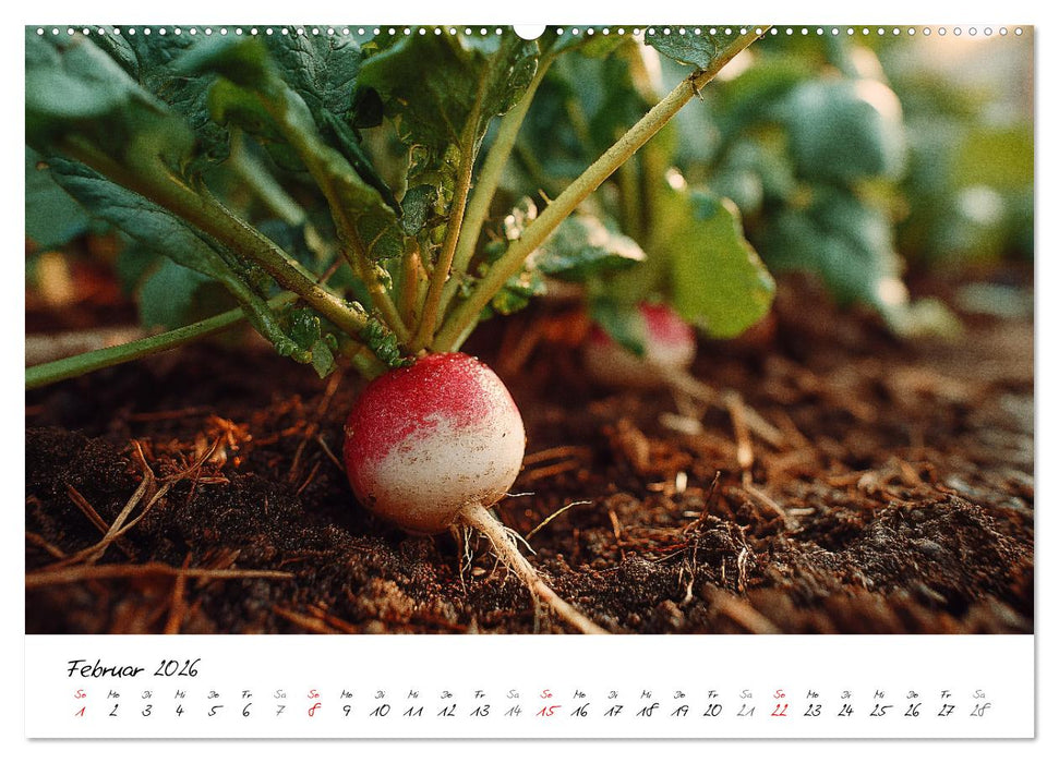 Gemüsegarten - Gemüse aus dem eigenen Garten (CALVENDO Premium Wandkalender 2026)