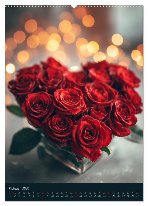 Rosen - Königin der Blumen (CALVENDO Premium Wandkalender 2026)