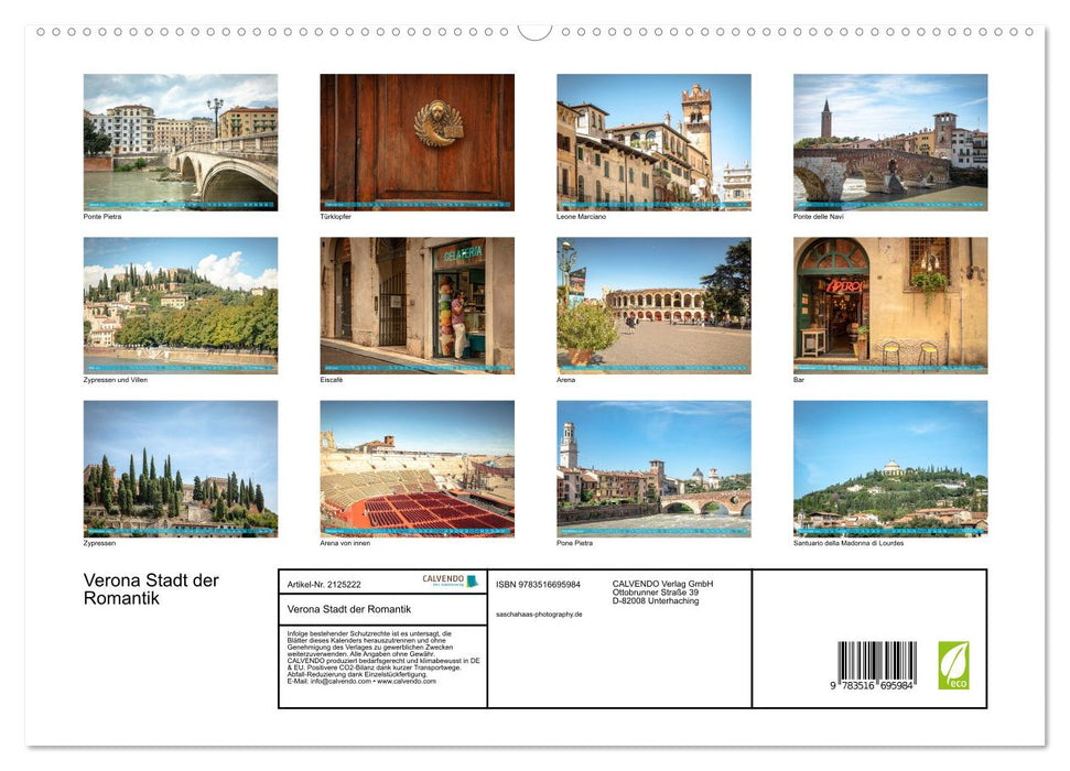 Verona Stadt der Romantik (CALVENDO Premium Wandkalender 2026)
