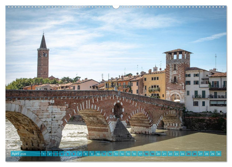 Verona Stadt der Romantik (CALVENDO Premium Wandkalender 2026)