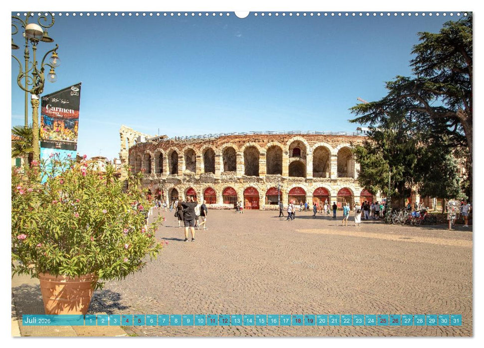 Verona Stadt der Romantik (CALVENDO Premium Wandkalender 2026)