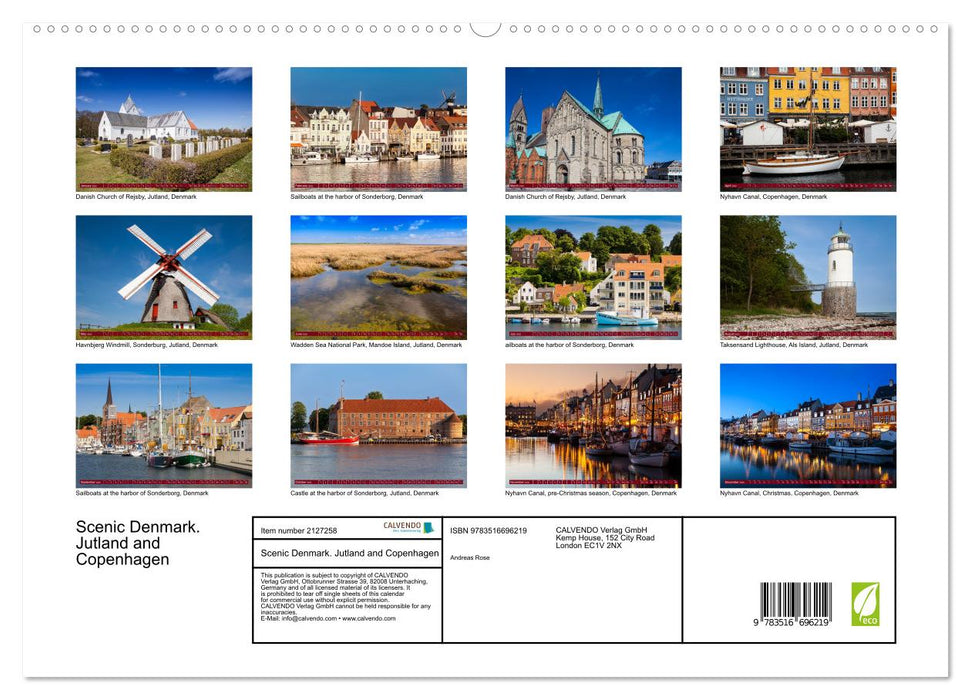 Scenic Denmark. Jutland and Copenhagen (CALVENDO Premium-Calendar 2026)