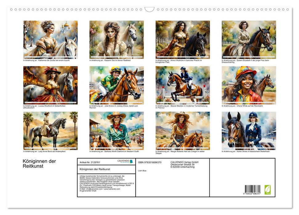 Königinnen der Reitkunst (CALVENDO Wandkalender 2026)