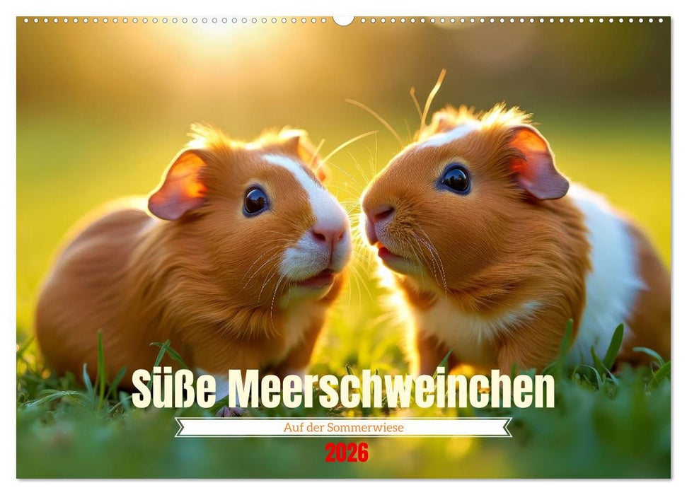 Süße Meerschweinchen (CALVENDO Wandkalender 2026)