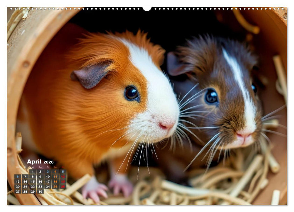Süße Meerschweinchen (CALVENDO Wandkalender 2026)