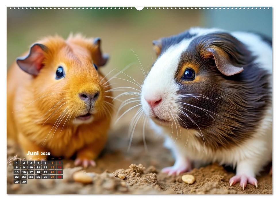 Süße Meerschweinchen (CALVENDO Wandkalender 2026)