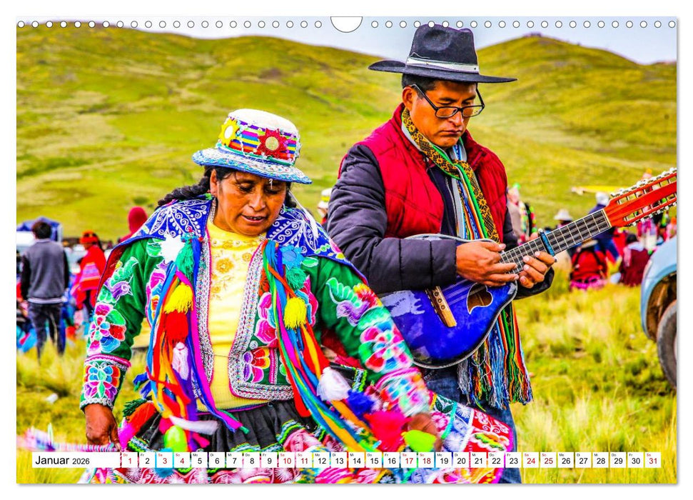 Traditionen und Feste im Hochland von Peru (CALVENDO Wandkalender 2026)