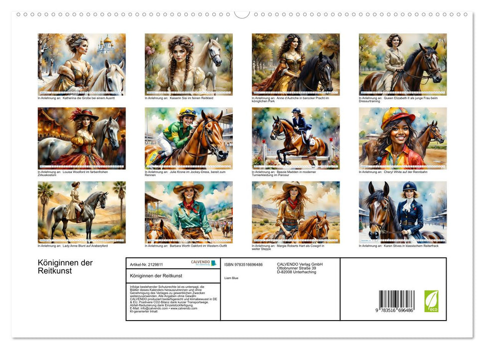 Königinnen der Reitkunst (CALVENDO Premium Wandkalender 2026)