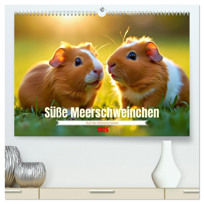 Süße Meerschweinchen (CALVENDO Premium Wandkalender 2026)