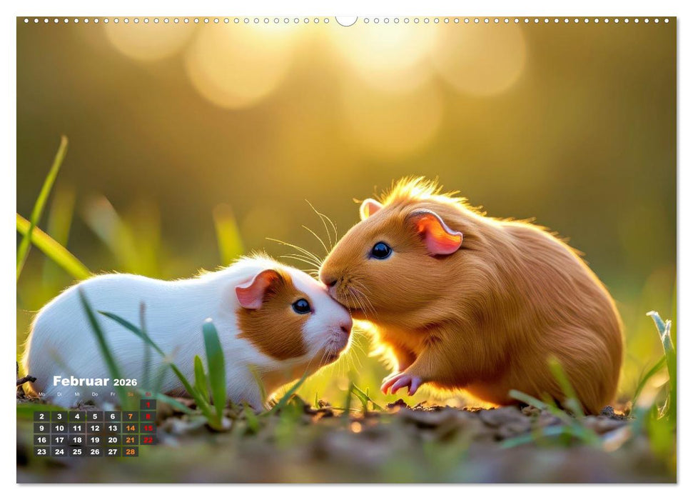 Süße Meerschweinchen (CALVENDO Premium Wandkalender 2026)