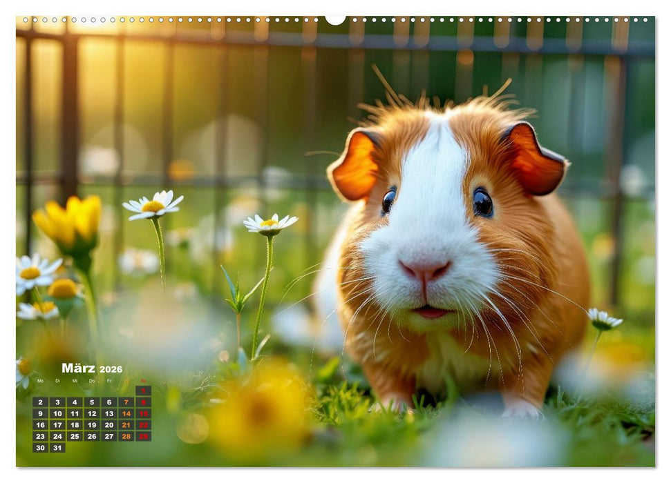 Süße Meerschweinchen (CALVENDO Premium Wandkalender 2026)