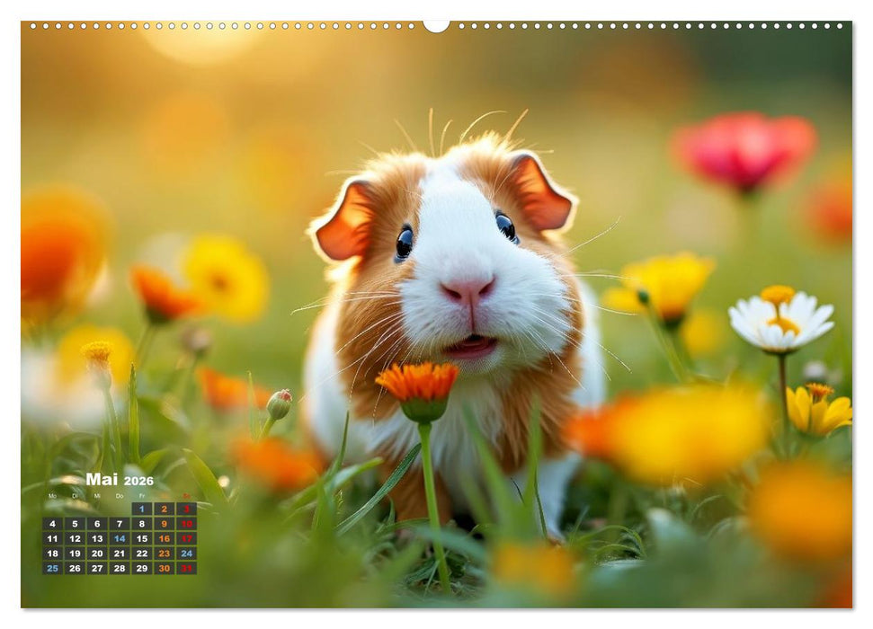 Süße Meerschweinchen (CALVENDO Premium Wandkalender 2026)