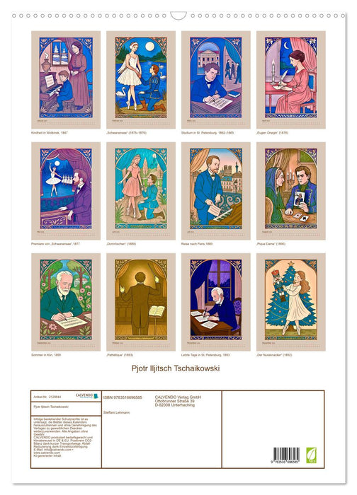 Pjotr Iljitsch Tschaikowski (CALVENDO Wandkalender 2026)