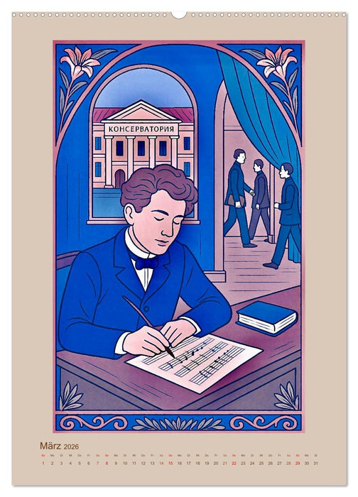 Pjotr Iljitsch Tschaikowski (CALVENDO Wandkalender 2026)