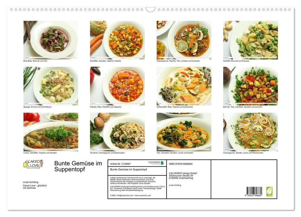 Bunte Gemüse im Suppentopf (CALVENDO Wandkalender 2026)
