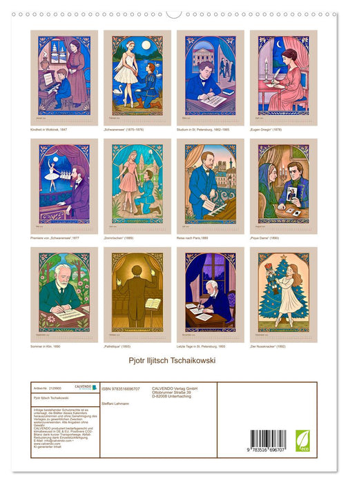 Pjotr Iljitsch Tschaikowski (CALVENDO Premium Wandkalender 2026)