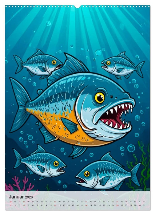 Die gefährlichsten Tiere der Welt (CALVENDO Premium Wandkalender 2026)