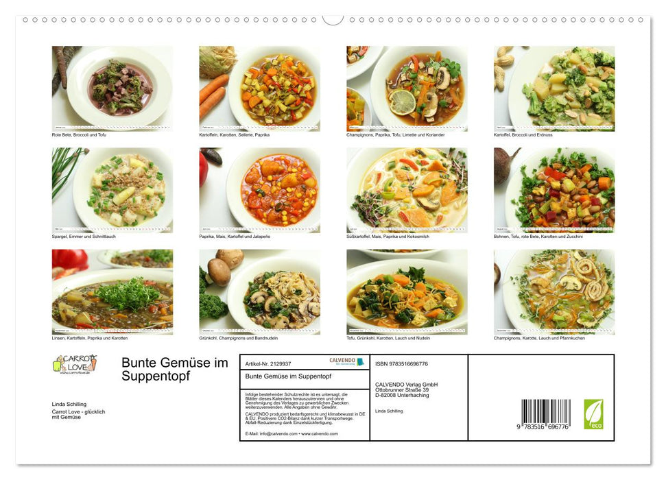 Bunte Gemüse im Suppentopf (CALVENDO Premium Wandkalender 2026)