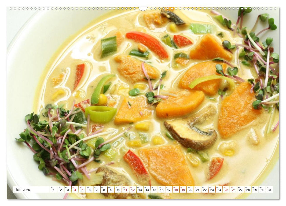 Bunte Gemüse im Suppentopf (CALVENDO Premium Wandkalender 2026)