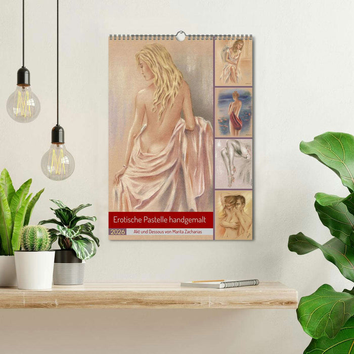 Erotische Pastelle handgemalt - Akt und Dessous (CALVENDO Wandkalender 2026)