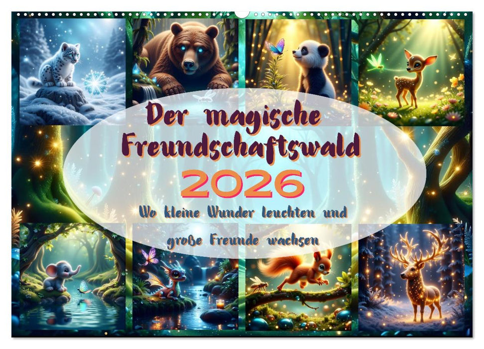 Der magische Freundschaftswald (CALVENDO Wandkalender 2026)