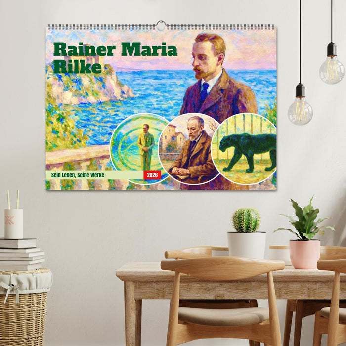 Rainer Maria Rilke. Sein Leben, seine Werke (CALVENDO Wandkalender 2026)