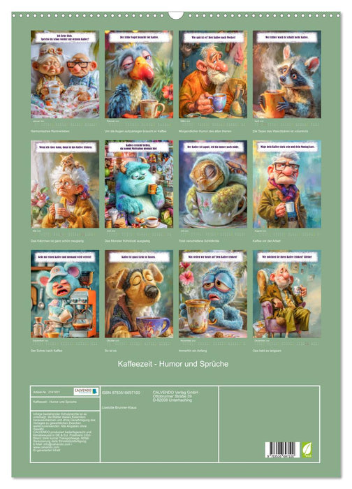 Kaffeezeit - Humor und Sprüche (CALVENDO Wandkalender 2026)