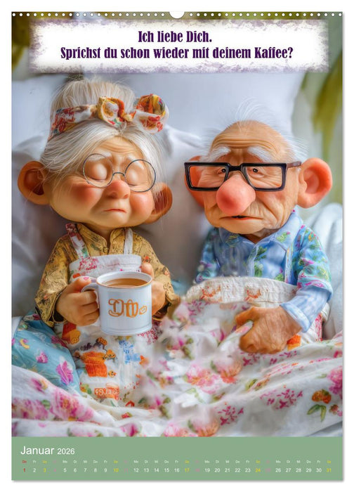 Kaffeezeit - Humor und Sprüche (CALVENDO Premium Wandkalender 2026)