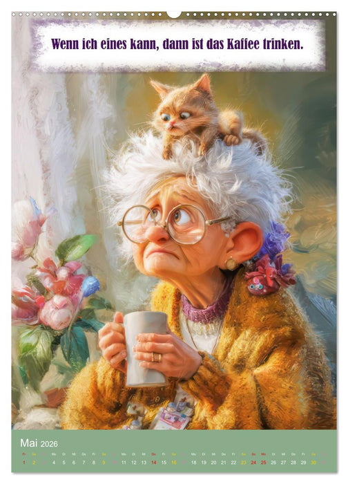 Kaffeezeit - Humor und Sprüche (CALVENDO Premium Wandkalender 2026)