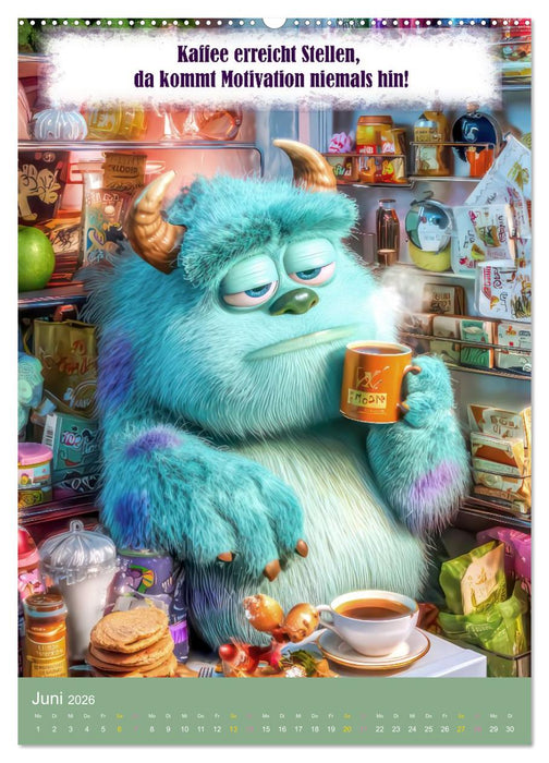 Kaffeezeit - Humor und Sprüche (CALVENDO Premium Wandkalender 2026)