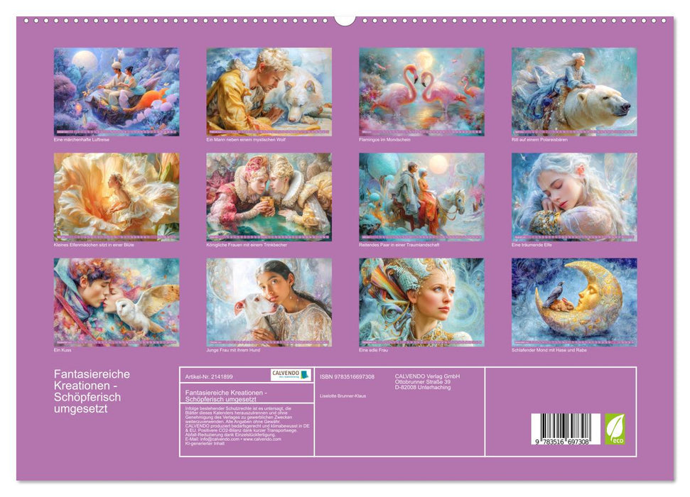 Fantasiereiche Kreationen - Schöpferisch umgesetzt (CALVENDO Premium Wandkalender 2026)