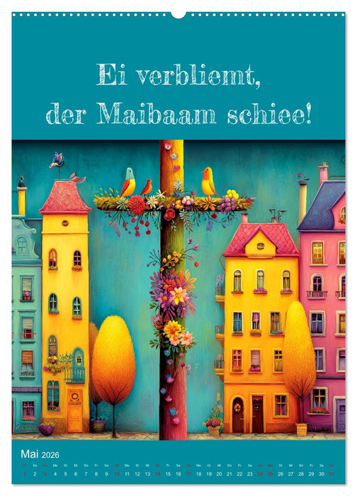 Erzgebirge mei Haamit - Mundart-Kalender mit sächsischem Humor (CALVENDO Wandkalender 2026)