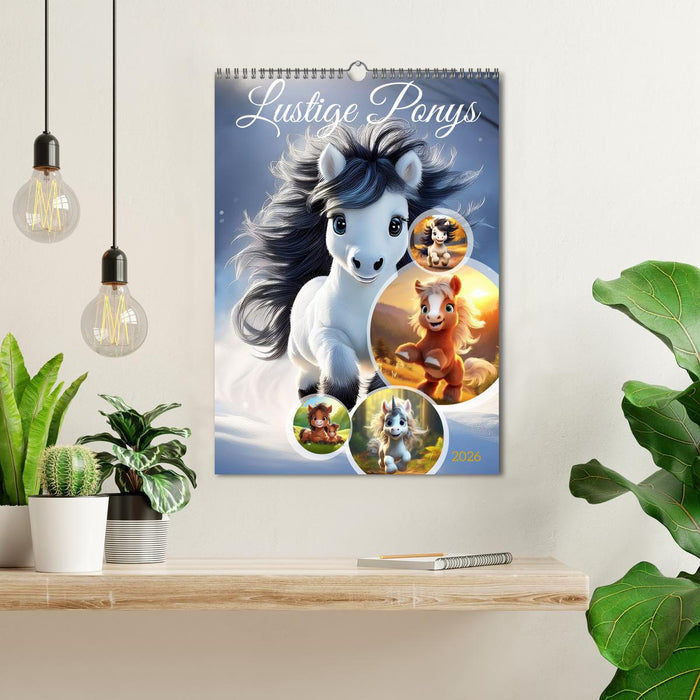 Lustige Ponys (CALVENDO Wandkalender 2026)