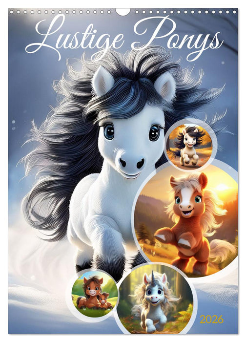 Lustige Ponys (CALVENDO Wandkalender 2026)