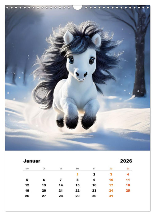 Lustige Ponys (CALVENDO Wandkalender 2026)