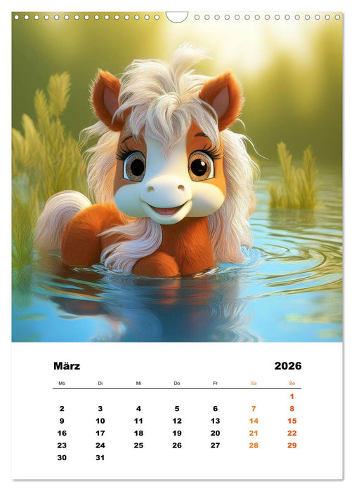 Lustige Ponys (CALVENDO Wandkalender 2026)
