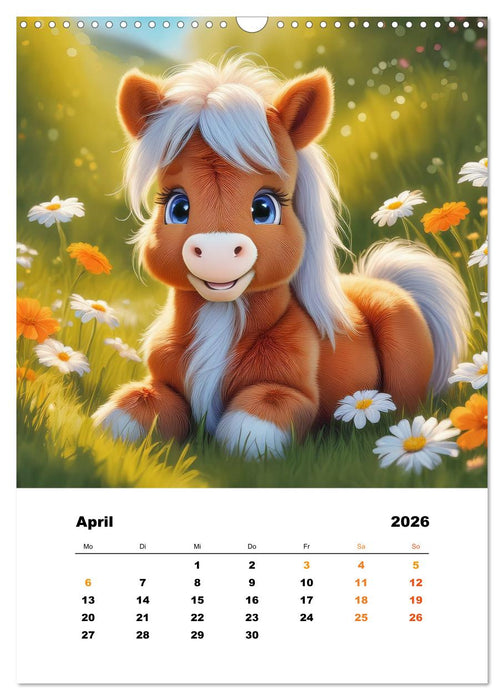 Lustige Ponys (CALVENDO Wandkalender 2026)
