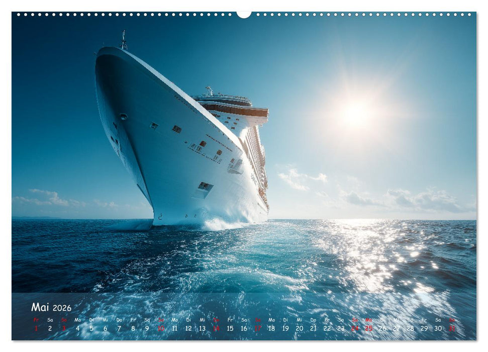 Kreuzfahrtschiffe Kalender - Kreuzfahrten und Giganten der Meere (CALVENDO Wandkalender 2026)