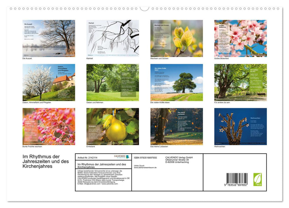 Im Rhythmus der Jahreszeiten und des Kirchenjahres (CALVENDO Premium Wandkalender 2026)