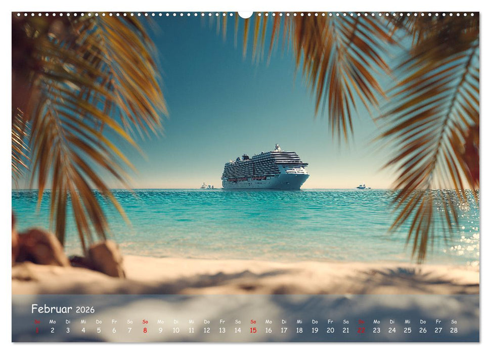 Kreuzfahrtschiffe Kalender - Kreuzfahrten und Giganten der Meere (CALVENDO Premium Wandkalender 2026)