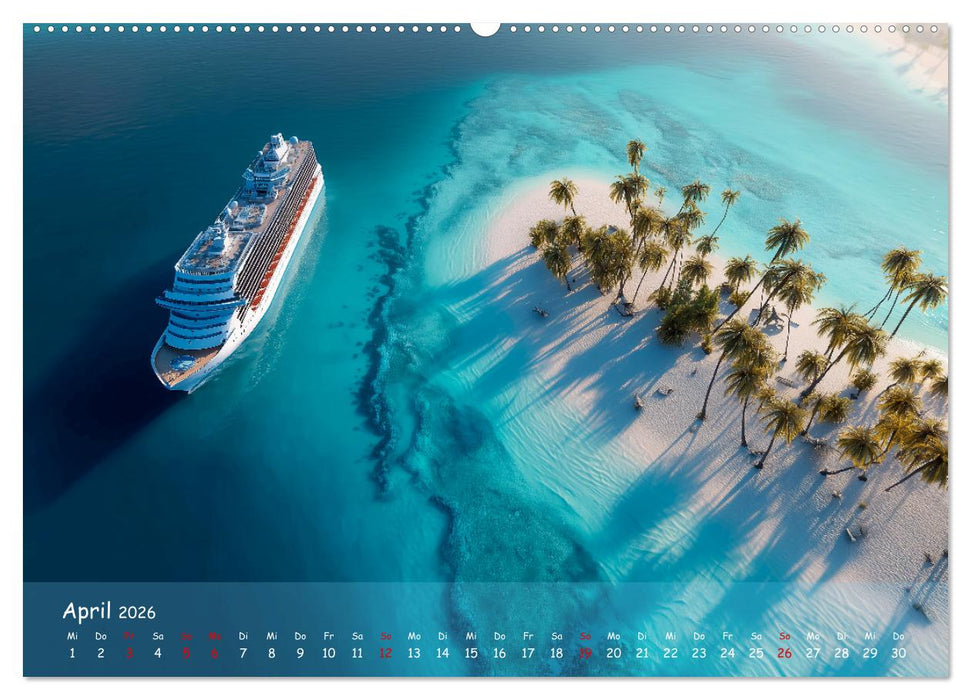 Kreuzfahrtschiffe Kalender - Kreuzfahrten und Giganten der Meere (CALVENDO Premium Wandkalender 2026)